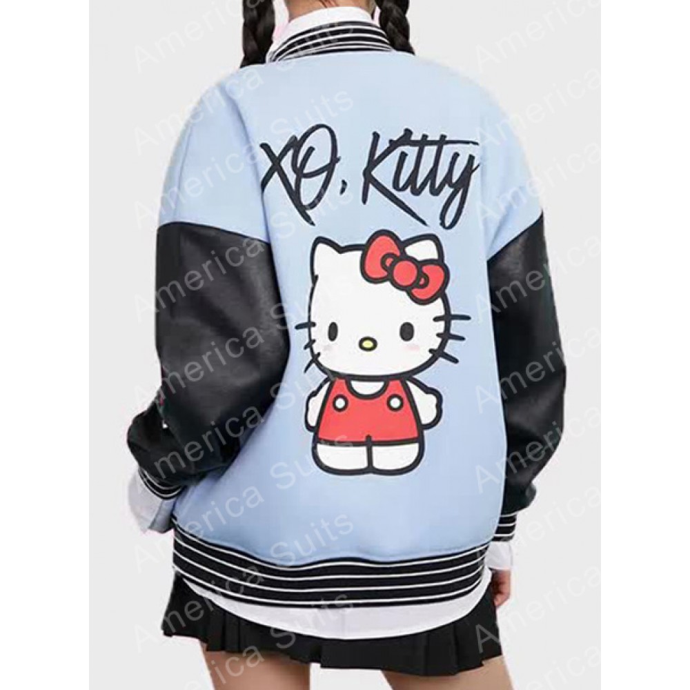 XO Kitty Hello Kitty Varsity Jacket | AmericaSuits